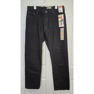 Wrangler Men's Black Regular Fit Straight Leg Jeans- Size 38 x 32